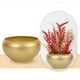 thumbnail image 4 of Maceta de Metal dorado para plantas con orificio de drenaje, arreglos florales secos, contenedor, maceta, jarrón de hierro mate para decoración del 29x17cm Soledad macetas suculentas, 4 of 8
