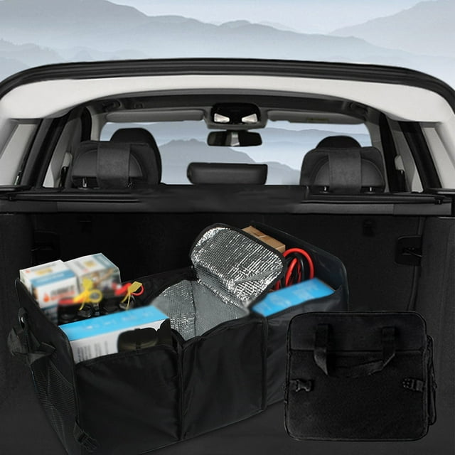 Chmadoxn Coffres de Rangement, Organisateurs et Rangement de Garde-Robe, Organisateur de Coffre de Voiture -, Organisateur de Voiture Automobile VUS à Compartiments Multiples pour le Rangement - Accessoires de Camion et de Voiture pour Bacs de Rangement pour Femmes et Hommes