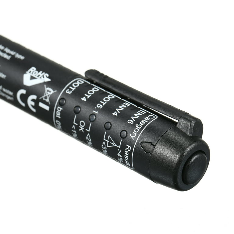 Meterk Brake Fluid Tester Pen Test DOT3 DOT4 DOT5.1 ENV6 ENV4 Brake Fluids  with 5 Indicators 