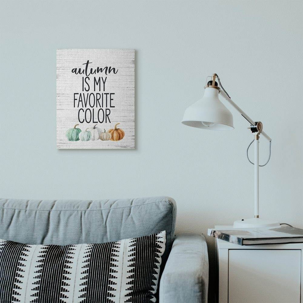 Stupell Industries Autumn Color Fall Seasonal Word DesignCanvas Wall Art By Artist Lettered and Lined