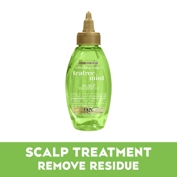 OGX Extra Strength Refreshing Invigorating Teatree Mint Dry Scalp Treatment, 4 oz