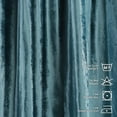 thumbnail image 4 of 3S Brother's Air Force Extra Long Shiny Velvet Curtains Luxury Colors Light Blocking Hang Back Tab & Rod Pocket 1 Panel Curtain 5-30 Ft Home Décor Custom Made Drapes -Made in Turkey(52"W X 252"L), 4 of 6