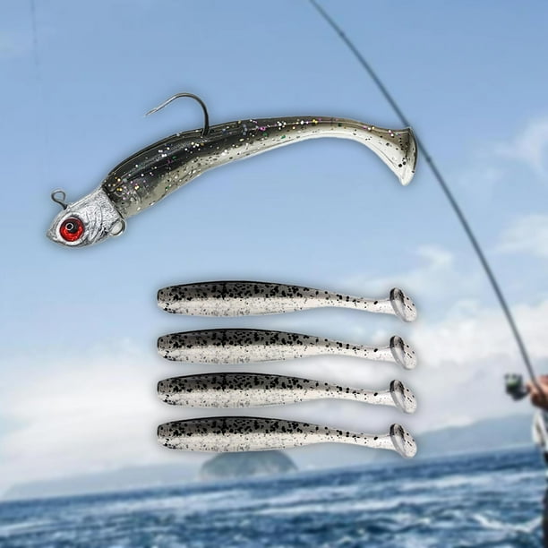 Cebos de pesca con anzuelo shamjiam Señuelos de pesca artificiales Silicona