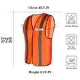 thumbnail image 4 of Chaleco de seguridad mountmarter, paquete de 10 unidades, color naranja reflectante, 4 of 7