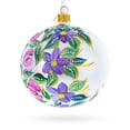 thumbnail image 3 of Blue Bird on White Glass Ball Christmas Ornament 4 Inches, 3 of 5
