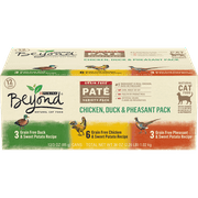 (12 Pack) Purina Beyond Grain Free, Natural Pate Wet Cat Food, Chicken, Duck & Pheasant Recipe Variety Pack, 3 Oz. Cans