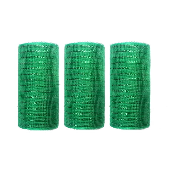 Cinta decorativa JstNana, 3 rollos, 15 cm x 9 m, malla verde