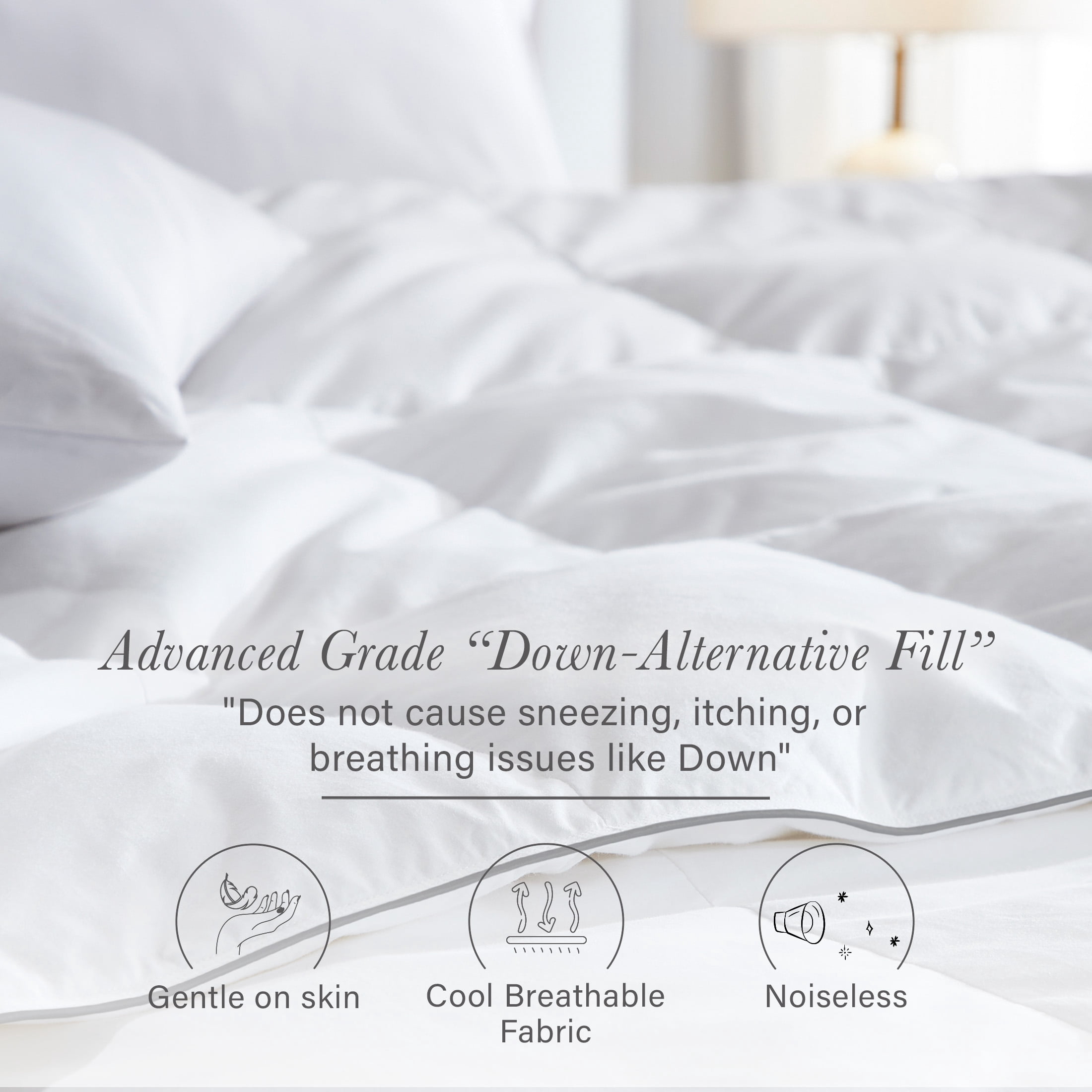 California Design Den Queen Comforter Duvet Insert With Down Alternative Fill