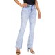 thumbnail image 5 of Jeans acampanados para mujer Jeans acampanados elásticos de talle alto Pantalones de mezclilla azul rasgados clásicos270-blue2, 5 of 5