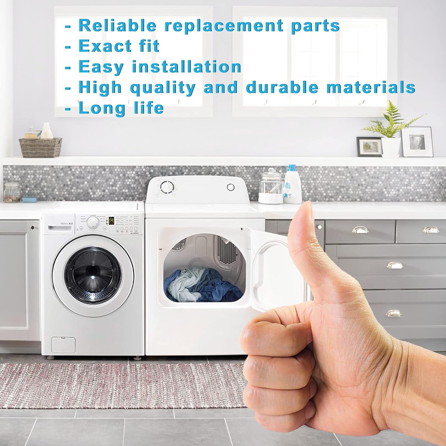 HQRP 2-Pack W10516085 Dryer Lint Filter Replacement for Whirlpool WPW10516085 AP5805320 3188345 PS8769976 W10211906 W10370972