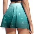 thumbnail image 3 of FASHOFT Tennis Skirts For Women Gradient Glitter Skort Elastic For Running Fitness Yoga And Daily Casual Sports Wear Womens Athletic Skirt Blue, 3 of 4