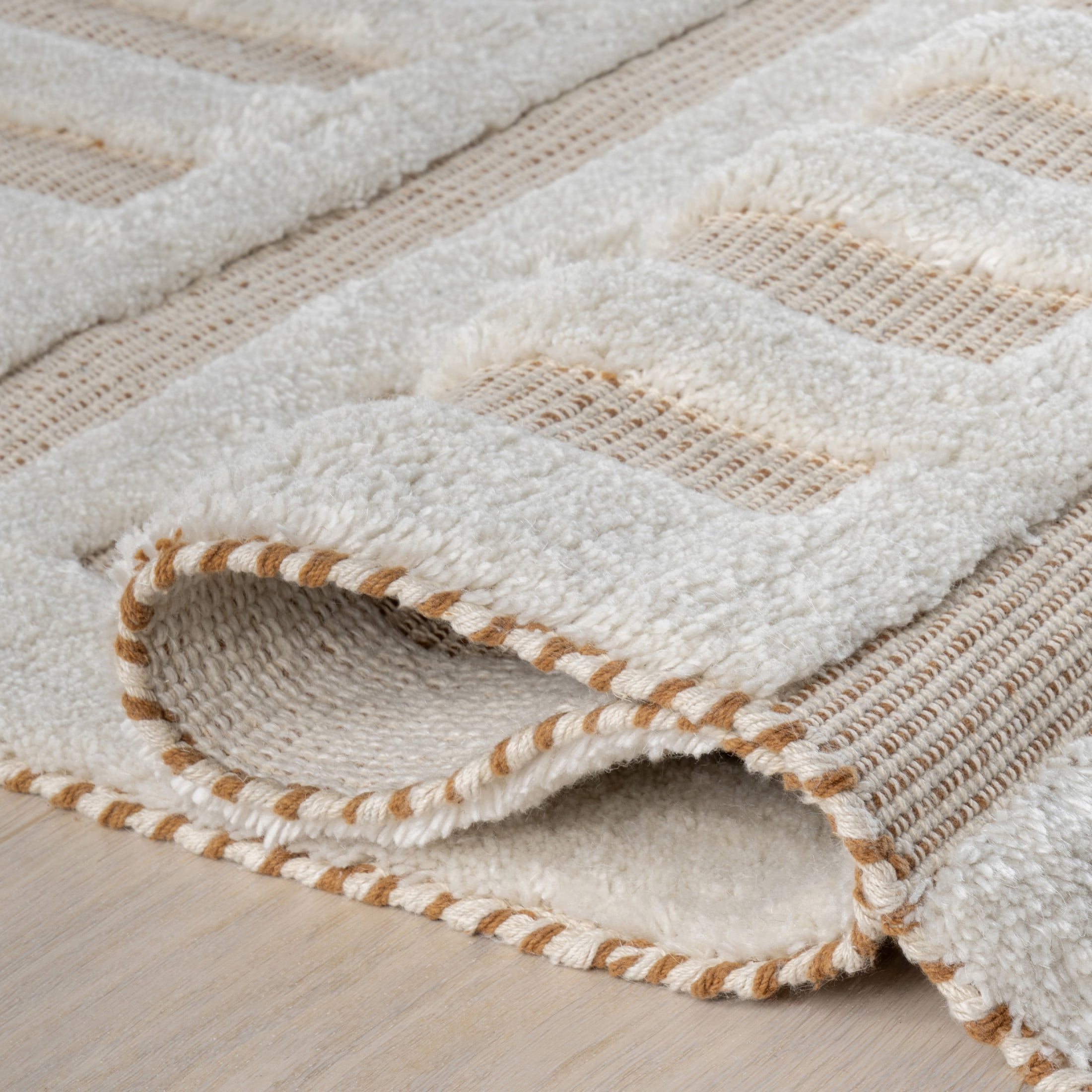 Rugs USA Merrick Tasseled Cotton and Wool Area Rug, 6' x 9', Merrick Rust
