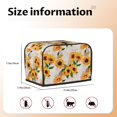 thumbnail image 4 of 1pc Country Sunflower Pattern 2 Slice Toaster Dust Cover, Toaster Dust Cover with Yellow Sunflower And Butterfly Design, Suitable for Most Microwave Toaster Oven Covers, 4 of 6