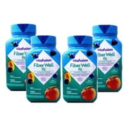 4 Pack Vitafusion Fiber Well Fit Fiber + B Vitamin Gummies Peach/Berry, 90 Each