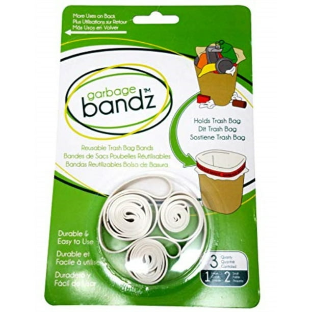 garbage bandz reusable elastic rubber bands for trash cans, 1pack (3