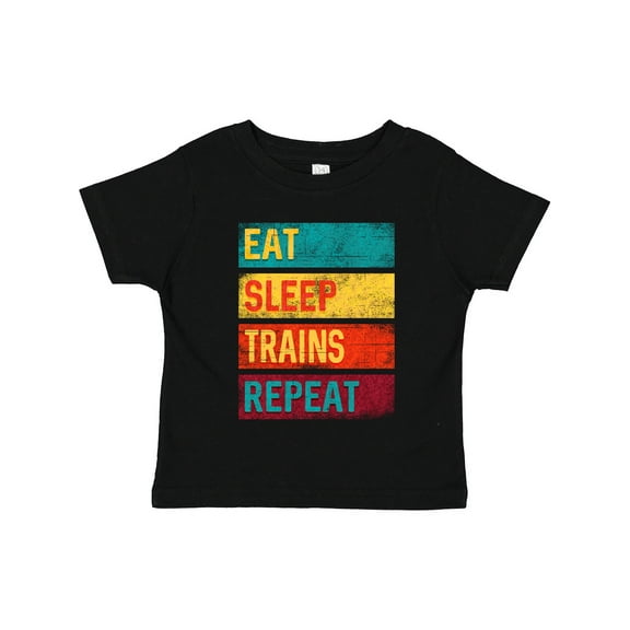 Inktastic Eat Sleep Trains Repeat Boys or Girls Toddler T-Shirt