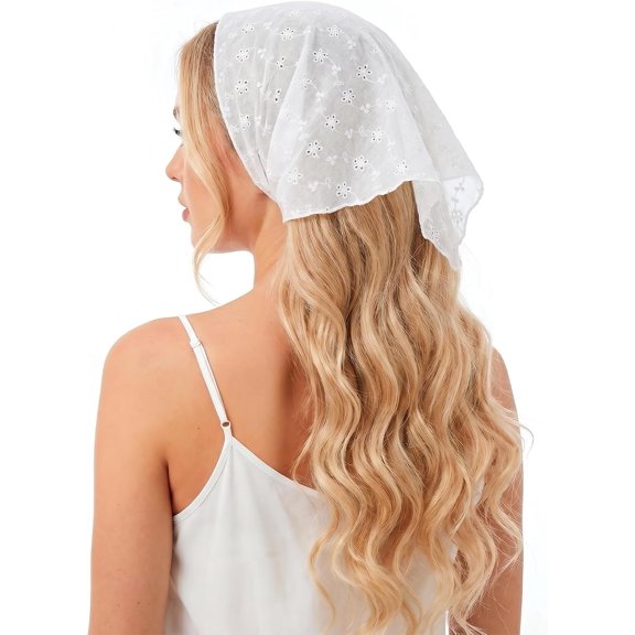 Bandanas Head Headband for Women Lace Hair Scarf Bandana Cute Adjustable Bandanas Head Kerchief Accessories