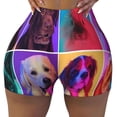 thumbnail image 2 of Gukieu cute dogs of different breeds Print Women's Sports Shorts, Elastic Waist High Stretch Running Yoga Gym Sweatpants-XX-Large, 2 of 8
