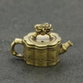 thumbnail image 5 of Brass Miniature Small Ornament Good Luck Pixie Covered Teapot Incense Burner 1pc, 5 of 20