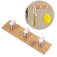 thumbnail image 2 of Craft Cart, Rolling Cart, 3 Tier Rolling Cart with Wheels, Shelf, Bathroom Cart, Storage Pages, Rolling Rack, White, 2 of 5