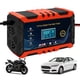 thumbnail image 1 of Cargador Batería Coche 12V 6A Reparación Pulso Pantalla LCD Cargador Batería Motocicleta (estándar Europeo Rojo), 1 of 9