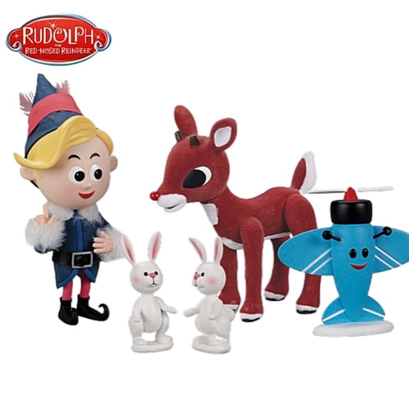 The Ashton-Drake Galleries Rudolph the Red-Nosed Reindeer Figure Collection Issue #1 Rudolph and Hermey Limited Edition Christmas Decorations 6-Inches
