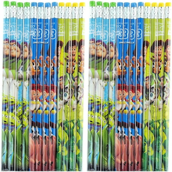 Disney Studio Toy Story 3 Pencils, #2 HB Lead, Assorted Colors, 24 Count