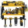 thumbnail image 7 of Auledio Power Tool Organizer, 4 Drill Holder Wall Mount,Heavy Duty Metal Tool Shelf, Storage Rack for Garage Organization, Heavy Duty Metal Tool Shelf，Yellow, 7 of 7