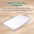 thumbnail image 3 of The Peanutshell Organic Cotton Playard Toddler Bed Sheets for Baby Boys and Girls, White, 2 Pack, 3 of 8