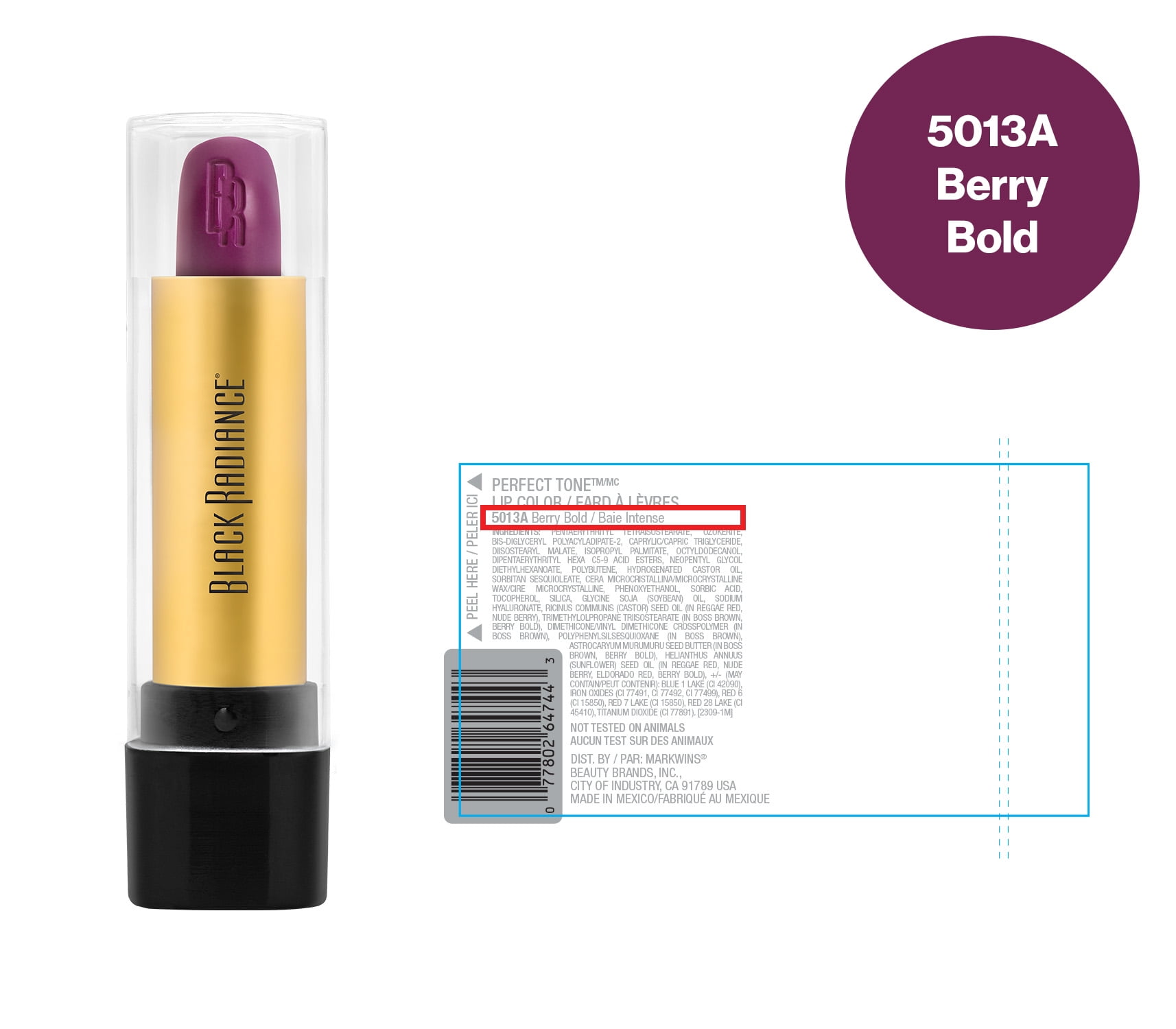 Black Radiance Perfect Tone Lip Color Lipstick - Berry Bold