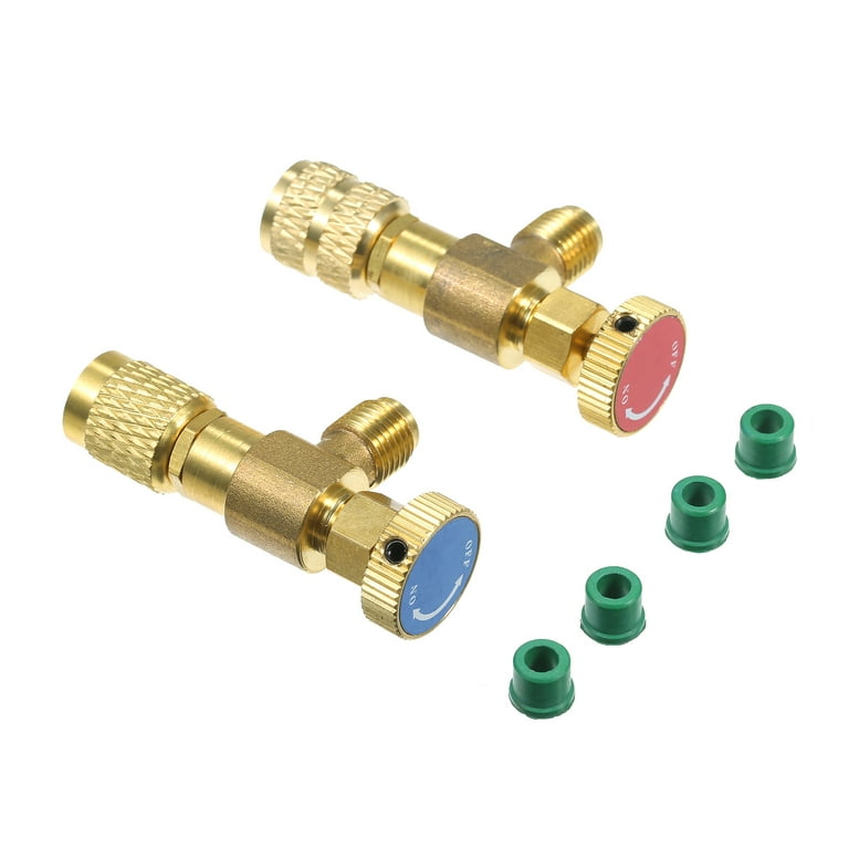 INOOMP Refrigerant Adding Pipe connector Fluoride tube The refrigerant air  conditioner r134a car copper rubber Refrigerant Adding Tube Fluoride Adding