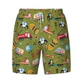thumbnail image 4 of Lsque Mens Swim Trunks Transportation Prints Pattern - Bathing Suit Compression Liner - Beach Swim Shorts Swimwear - (S-3XL) - Stretch Quick Dry -XX-Large, 4 of 9