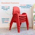 thumbnail image 4 of ECR4Kids Plastic Stackable SitRight Chair, 11in, Classroom Furniture, Red, 4-Pack, 4 of 9