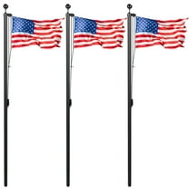 Thehsnt Garden Flag Stand, Outside in Ground Flag Pole, 25FT Sectional Extra Thick Flagpole Kit, Heavy Duty Aluminum Alloy Outdoor Flag Poles for Yard, Residential or Commercial