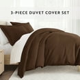 thumbnail image 5 of Noble Linens 2-Piece Chocolate Duvet Cover Set, Twin/Twin XL, 5 of 9