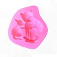 thumbnail image 1 of Molde de silicona para tartas y dulces con forma de gatito en 3D, herramientas para hornear, decoraciones, molde de chocolate con pegamento para gatos, 1 of 6