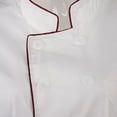 thumbnail image 2 of 2pieces Men Women Chef Unisex Short Sleeve Jacket Kitchen Coat Visible Button, 2 of 8
