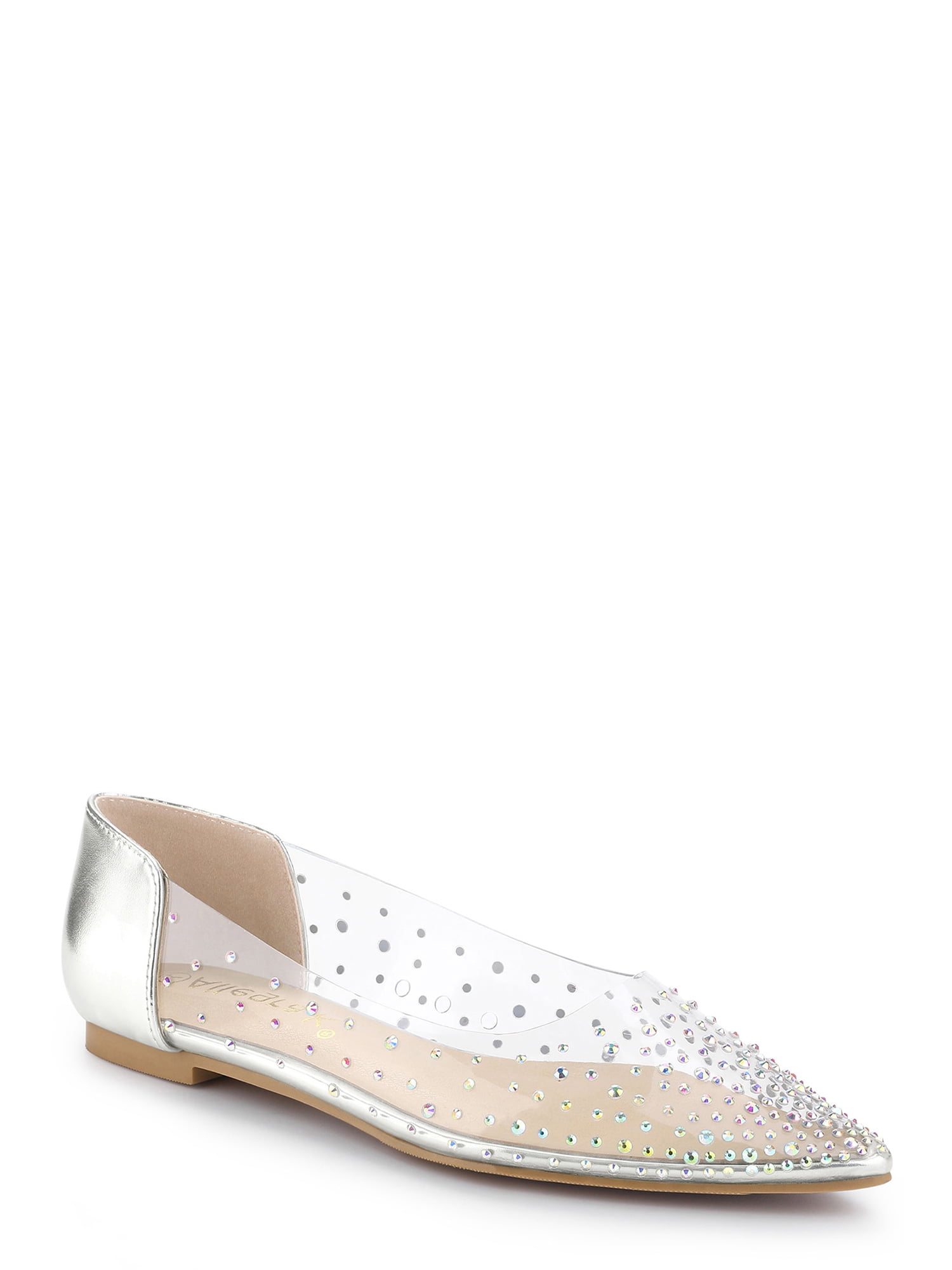 clear rhinestone flats