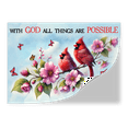 thumbnail image 2 of Lotusprinthandmade Birds With God Religious Poster 24" x 36", god poster, god christian poster, 2 of 5