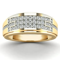 aaXia 14K Yellow Gold 3/8ct. TDW Diamond Men’s Band Ring (H-I, I1-I2)