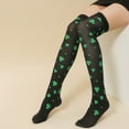 thumbnail image 4 of Zonao St.Patrick's Day Party Striped High Socks Women Over Knee High Socks Compression Socks(Length:70CM), 4 of 5