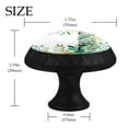 thumbnail image 4 of 12 Pack Round Glass Drawer Knobs For Kitchen Cabinet With Screws, Watercolor Letter J with Leaves Pattern Crystal Diamond Shaped Cupboard Knobs For Kitchen Office Bathroom, 4 of 6