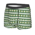thumbnail image 2 of Wukai Light Green Squares Print Men’s Underwear Breathable Boxer Briefs,&nbsp;Moisture Wicking & Breathable-Medium, 2 of 7