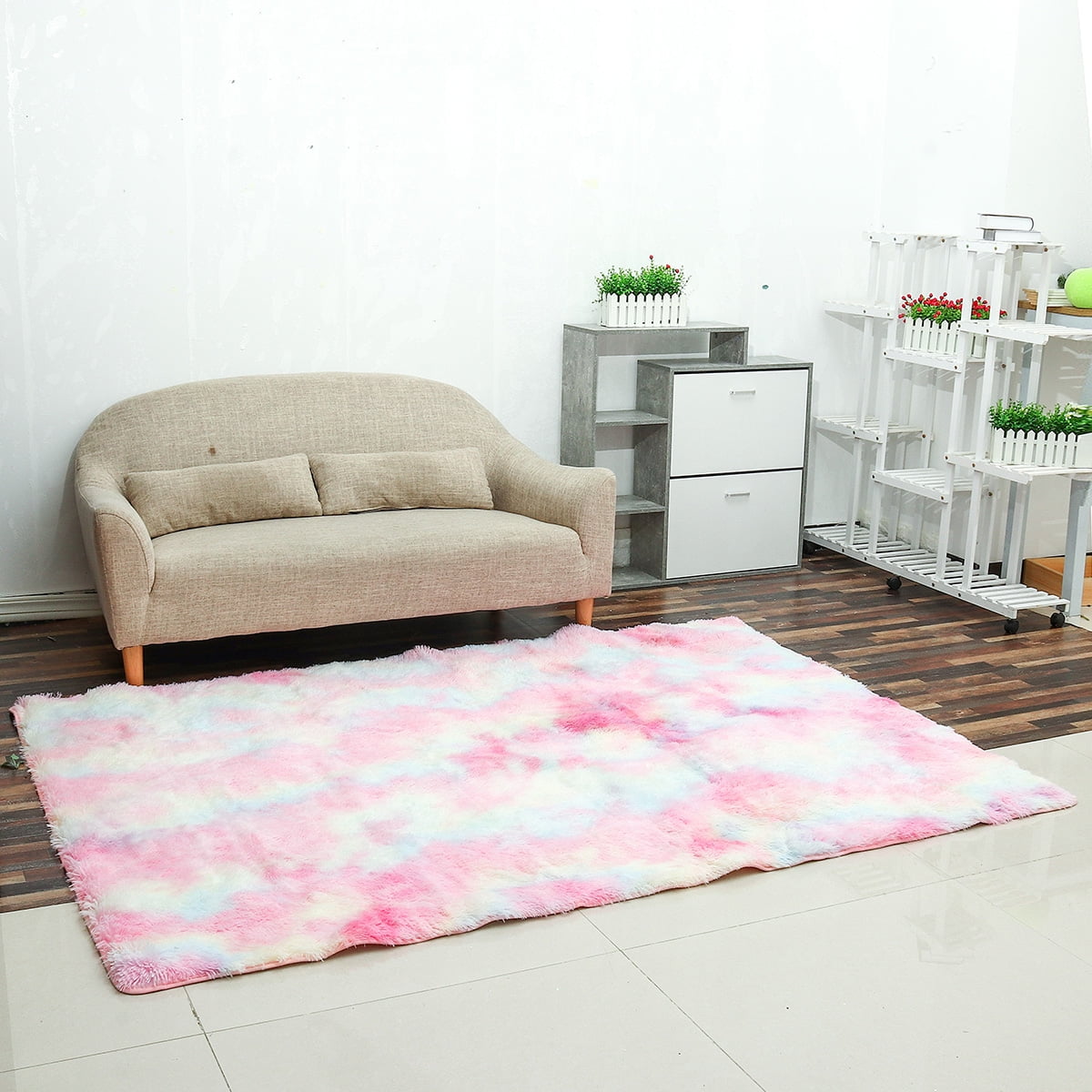 20x63'' /63x79'' Super Soft Fluffy Floor Rug Plush Antiskid Area Rug