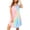 Tie Dye Pink Blue, variant on Womens Nightgown Soft Sleepwear Pleated Sleepshirt Sleep Dress Short Sleeve Nightdress