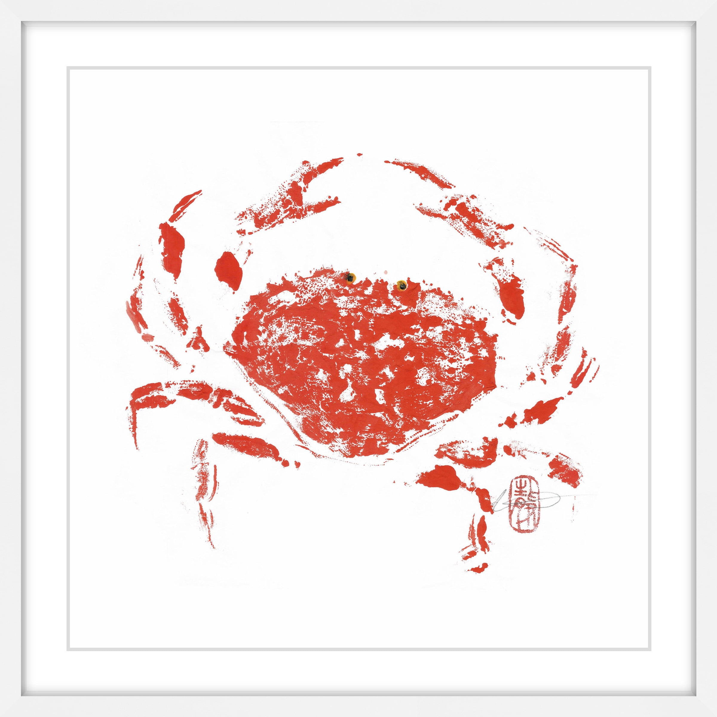 "Lucky Crab" Framed Painting Print