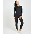 thumbnail image 6 of Real Essentials 4-Pack: Women's Dry-Fit Long-Sleeve V-Neck Athletic Workout Shirt (Available in Plus Size), 6 of 6