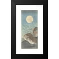 thumbnail image 2 of Ohara Koson 8x14 Black Modern Framed Museum Art Print Titled - Two Quail at Full Moon (1900 - 1936), 2 of 5