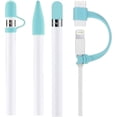 thumbnail image 1 of LinQingQ [4-Pack] Silicone Protective Accessories for Apple Pencil 1st Generation, Includes 1 Apple Pencil Cap Replacements, Cap Holder, Tip Cover, Adapter Tether (Green), 1 of 1