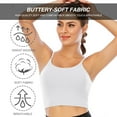 thumbnail image 7 of Women Padded Sports Bra Fitness Workout Running Shirts Yoga Tank Top Camisole Crop Top with Built in Bra, 7 of 7